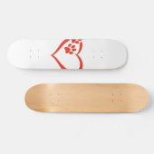 Harde pagina in rood - Kies achtergrondkleur Persoonlijk Skateboard (Horizontaal)