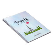 Harde Parijs met Eiffel Tower Custom Notitieboek (Rechterzijde)