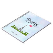 Harde Parijs met Eiffel Tower Custom Notitieboek (Linkerzijde)