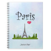 Harde Parijs met Eiffel Tower Custom Notitieboek (Voorkant)