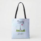 Harde Parijs met Eiffel Tower Custom Tote Bag (Voorkant)