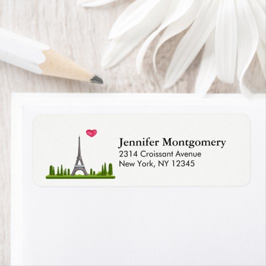 Harde Parijs met Eiffeltoren Etiket (Insitu)