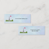 Harde Parijs met Eiffeltoren Mini Visitekaartje (Voorkant / Achterkant)