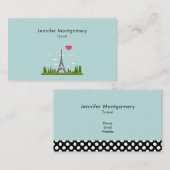 Harde Parijs met Eiffeltoren Visitekaartje (Voorkant / Achterkant)