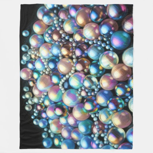 Harde pastel parels iriserende kralen fleece deken (Voorkant)