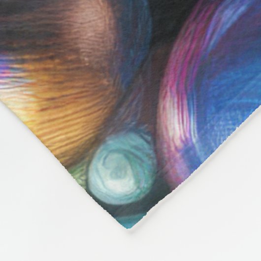 Harde pastel parels iriserende kralen fleece deken (Hoek)