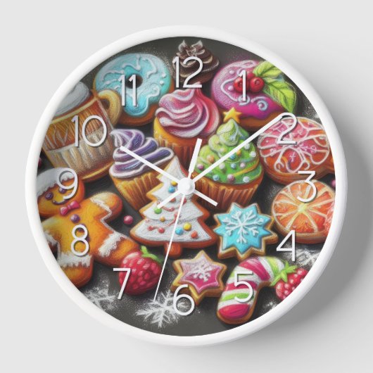 Harde Pastel Tekening Kerst Motief Kerst Koekje (Voorkant)