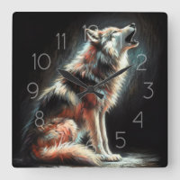 Harde Pastel Tekening Wolf