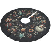 Harde Pastels Tekenen van Kerstmotieven Kerstboom Rok (Gekanteld)