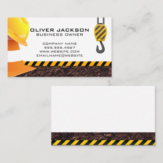 Harde Pet | Bouwstenen en kraan Visitekaartje (Voorkant / Achterkant)