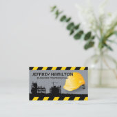 Harde Pet op bouwplaats | hoofdaannemer Visitekaartje (Staand voorkant)