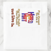 Harde Pet Pride Rechthoekige Sticker (Tas)