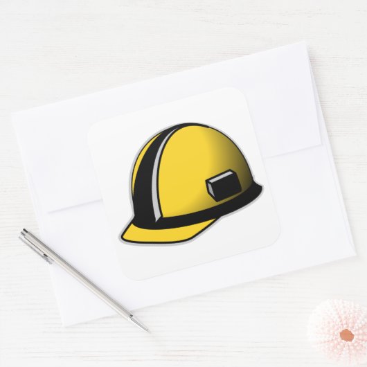 Harde Pet Vierkante Sticker (Envelop)