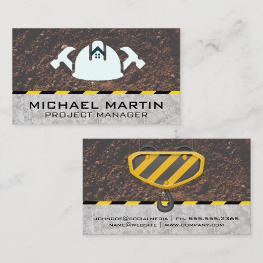 Harde Petten hamers | Pulley Hook | Bouw Visitekaartje (Voorkant / Achterkant)