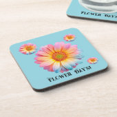 Harde plastic onderzetter (Flower Day's) (Linkerzijde)