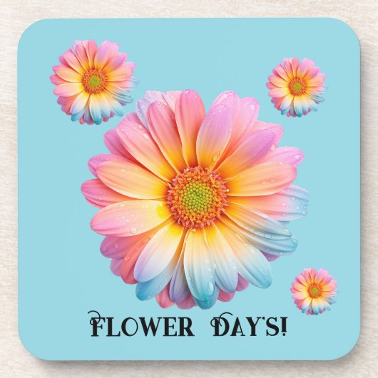Harde plastic onderzetter (Flower Day's) (Voorkant)