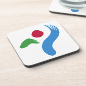 Harde plastic onderzetter met vlag van Seoul (Linkerzijde)