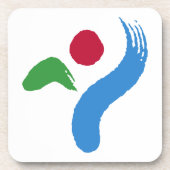 Harde plastic onderzetter met vlag van Seoul (Voorkant)