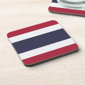 Harde plastic onderzetter met vlag van Thailand (Linkerzijde)