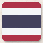 Harde plastic onderzetter met vlag van Thailand (Voorkant)