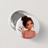 Harde plastic onderzetter ronde button 3,2 cm (Voorkant /achterkant)
