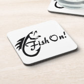 HARDE PLASTIC-ONDERZETTER: ***VISSEN OP*** BIER ONDERZETTER (Linkerzijde)