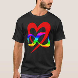 Harde Polyamoire Symbool LGBT-vlag Kleur Pride Lov T-shirt