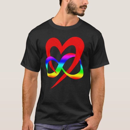 Harde Polyamoire Symbool LGBT-vlag Kleur Pride Lov T-shirt (Voorkant)