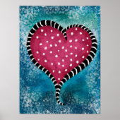 Harde Poster Roze Blauw Black Cute (Voorkant)