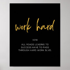 Harde prijsopgave voor werken poster