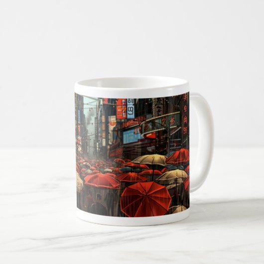 Harde regen in Chinatown - Design 2 Koffiemok (Voorkant rechts)