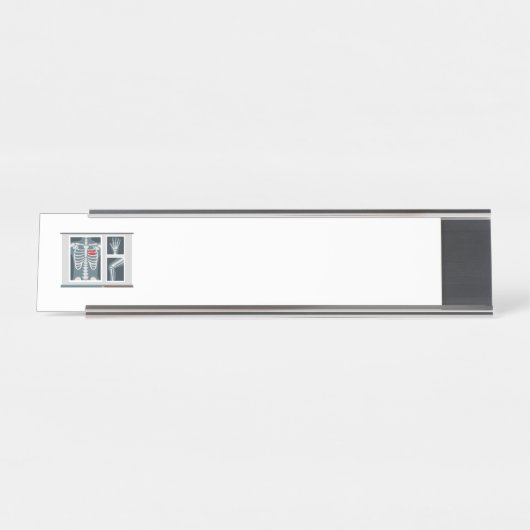 Harde röntgenfoto bureau naambordje (Voorkant)