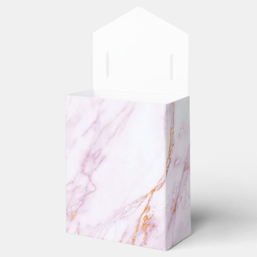 Harde roze marmer Gold Weddenschap Hartelijk dank Bedankdoosjes (Geopend)