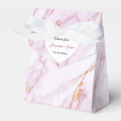 Harde roze marmer Gold Weddenschap Hartelijk dank Bedankdoosjes (Voorkant Zijde)