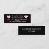 Harde roze poshmark Instag Discount Code Mini Visitekaartje (Voorkant / Achterkant)