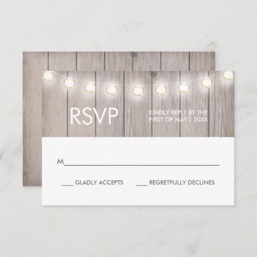 Harde Rustige RSVP-kaart RSVP Kaartje (Voorkant / Achterkant)