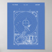 Harde schijf 1994 — Patent Art Blueprint Poster (Voorkant)