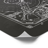 Harde schijf 1994 Patent Art Chalkboard Poster (Hoek)
