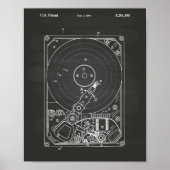 Harde schijf 1994 Patent Art Chalkboard Poster (Voorkant)
