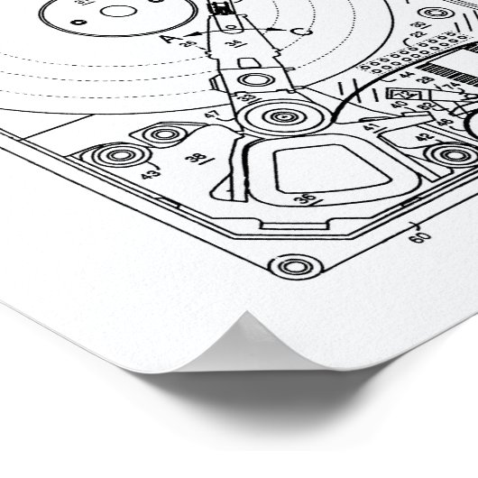 Harde schijf 1994 - Whitepaper over patenten Poster (Hoek)