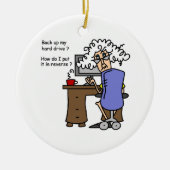 Harde schijf maakt een back-up keramisch ornament (Voorkant)