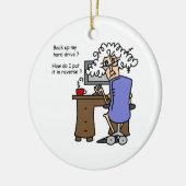 Harde schijf maakt een back-up keramisch ornament (Links)