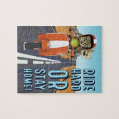 Harde schijf of blijf thuis - Katten op een bromme Legpuzzel (Horizontaal)