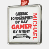 Harde Sonograaf speelt videospelletjes Metalen Ornament (Links)
