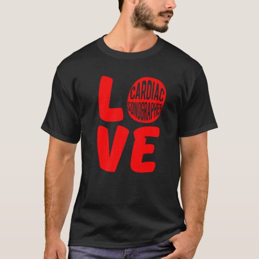 Harde Sonographer Echo Tech Love RDCS T-shirt (Voorkant)