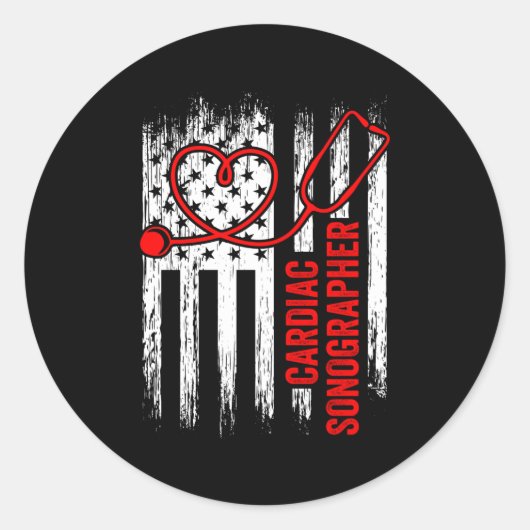 Harde Sonographer Echo Tech Rdcs Ronde Sticker (Voorkant)