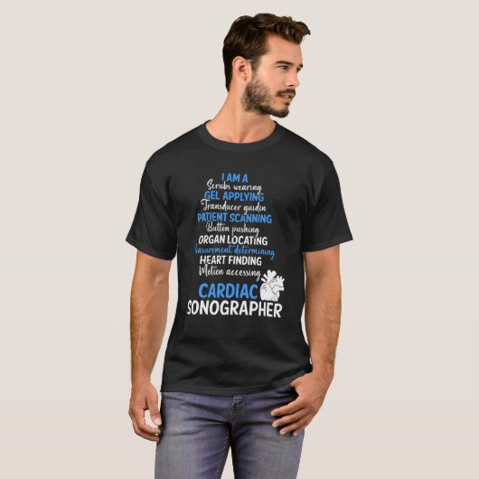 Harde Sonographer Echo-techniek die RDCS toepast T-shirt (Voorkant volledig)