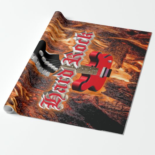 Harde steen in het vuur cadeaupapier (Uitgerold)