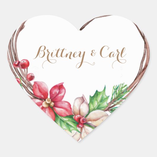 Harde Stickers, glanzend, klein, 1½ inch (vel van  Hart Sticker (Voorkant)