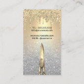 Harde stijlvolle gouden schijven Silver Glitter Sa Visitekaartje (Achterkant)